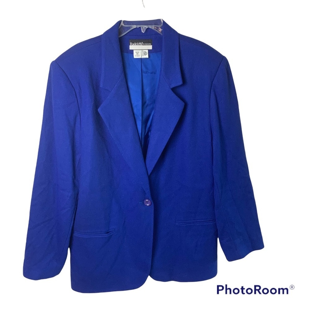 Radcliffe by Sag Harbor Blue Lined New Wool Blazer Wm 18